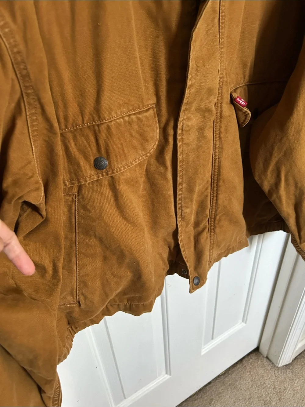 Levi’s 100% Cotton The Rancher Trucker Jacket in Brown Rinse